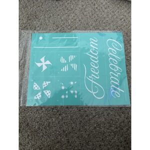 Chalk‎ Couture Celebrate Freedom B191107 Sign Transfer Stencil New 8x10 Size